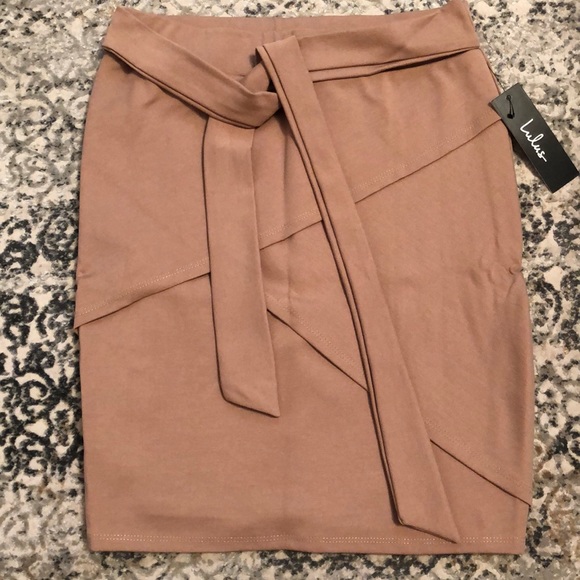 Lulus Dresses & Skirts - Tan bodycon skirt